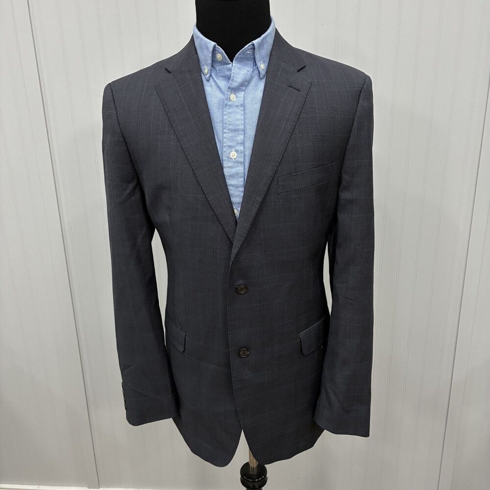 Lauren Ralph Lauren Men's 44L Gray 2-Button Duel Vent 100% Wool Sports Coat